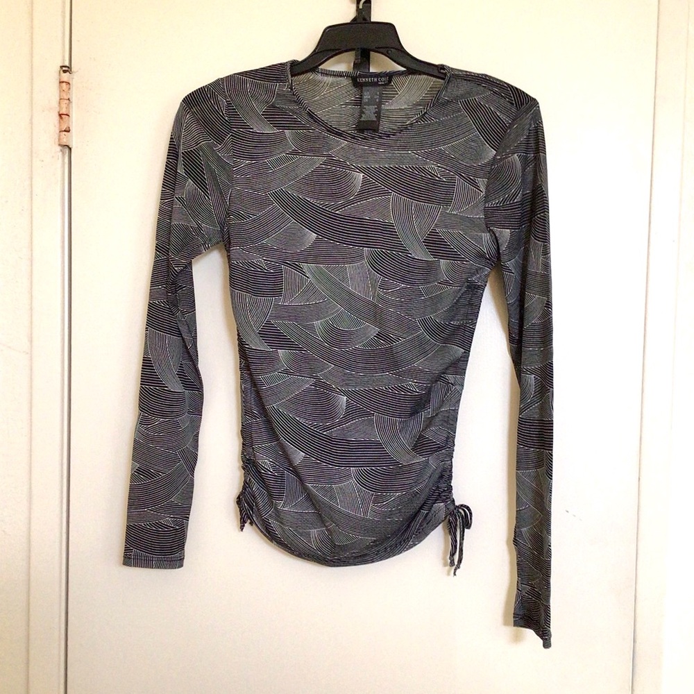 Vintage Kenneth Cole Mesh Printed Top